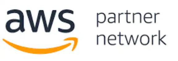 AWS Partner Network logo with text and orange arrow.